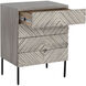 Noemi 32 X 24 inch Light Grey / Black Night Stand
